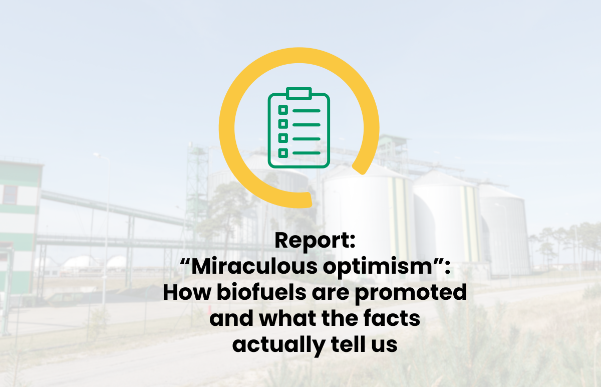 “Miraculous optimism”: How biofuels are promoted and what the facts actually tell us