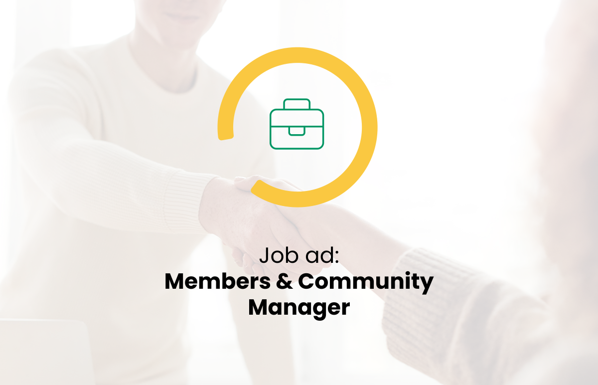 Job ad: Members & Community Manager