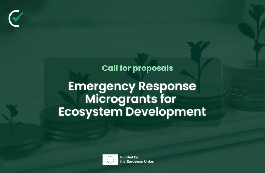 EFCSN Emergency Response Microgrants call banner for fact-checkers responding to information crises
