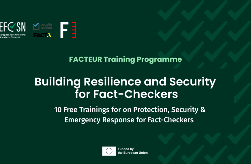 FACTEUR Training Programme: Building Resilience and Security for Fact-Checkers