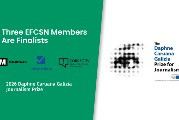 Three EFCSN Members Shortlisted for the 2026 Daphne Caruana Galizia Journalism Prize