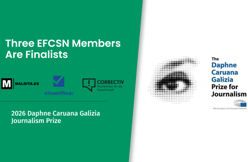 Three EFCSN Members Shortlisted for the 2026 Daphne Caruana Galizia Journalism Prize